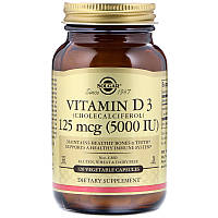 Витамин Д3 (холекальциферол) Vitamin D3 Cholecalciferol Solgar 125 мкг (5000 МЕ) 120 вегетари OE, код: 7701558