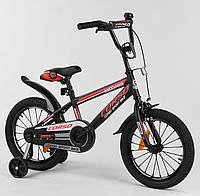 Велосипед детский 2-х колёсный CORSO 16 собран на 75 стальная рама, стальные противоударные д TO, код: 2633692