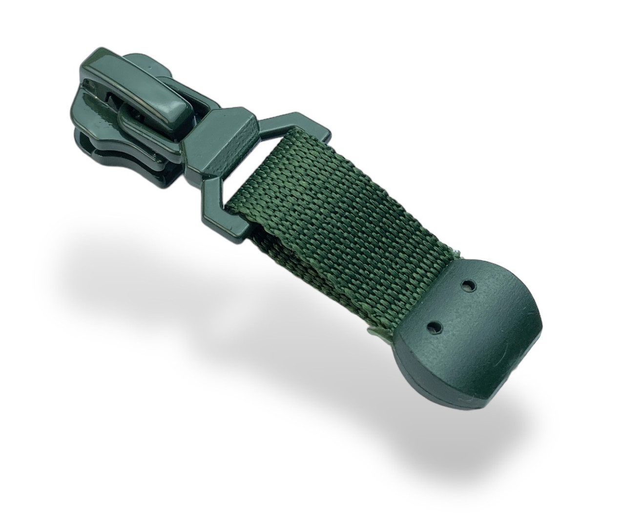 Бігунок No5 для металевої блискавки з фіксатором НН-5564 хакі, фото 1