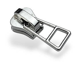 Бігунок No8 для металевої блискавки з фіксатором НН-4675 нікель