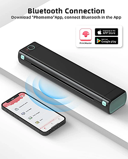 pmo M08F ブラック Портативный термопринтер Phomemo M08F для печати на А4