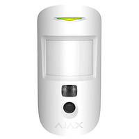 Беспроводной датчик движения Ajax MotionCam white с фотокамерой для подтверждения тревог AM, код: 6527866