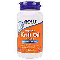 Neptune Krill Oil Now Foods 500 мг 60 капсул OE, код: 7701103