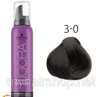 Тонирующий мусс для волос Schwarzkopf Professional Igora Expert Mousse 100 мл 3-0 Темный коричневый