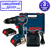 Аккумуляторный ударный шуруповерт Bosch GSB 18V-50 (18 В, 2 А/ч, двухскоростной, кейс) 06019H5100 YLP