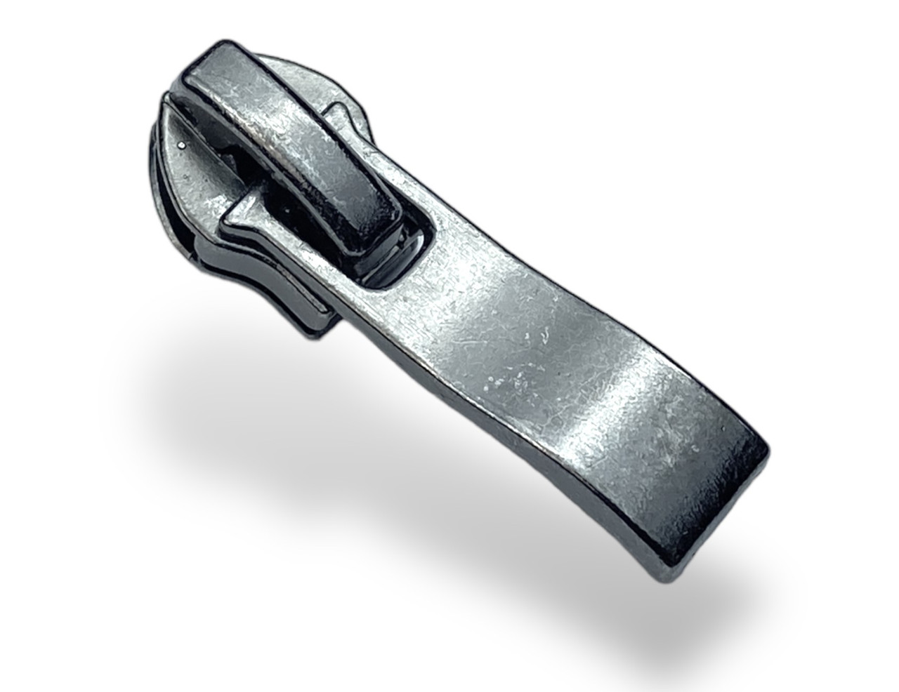 Бігунок для спіральної блискавки No5(6) Барвишевка Посилений Хвиля колір темний нікель, фото 1