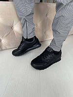 Кроссовки мужские New Balance кожаные черные NB0003