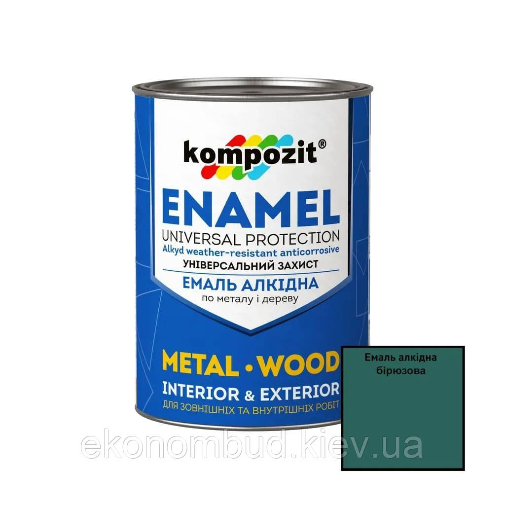 Емаль алкідна Kompozit® (Колір: Бірюзовий, Фасування: 0,9 кг, Блиск: Глянцевий)