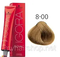 Краска для волос Schwarzkopf Professional Igora Royal 60 мл 8-00 Светлый русый натуральный экстра