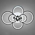 Світлодіодна люстра 115 Вт см на пульті д/у з діммером без підсвічування основи колір каркасу чорний D-9133/6BK, фото 2