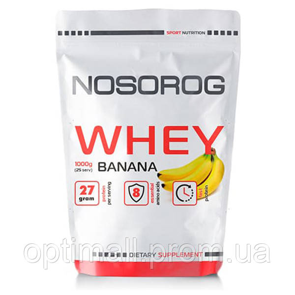 Протеин Nosorog Nutrition Whey 1000 g 25 servings Banana OP, код: 7778666 - фото 1 - id-p1922802228