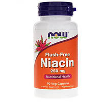 Ниацин NOW Foods Flush-Free Niacin 250 mg 90 Veg Caps OE, код: 7518351