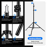3-6,5 футів/92-200 см Регульована фотографічна підставка Міцний штатив для відбивачів, фото 6