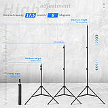 3-6,5 футів/92-200 см Регульована фотографічна підставка Міцний штатив для відбивачів, фото 2