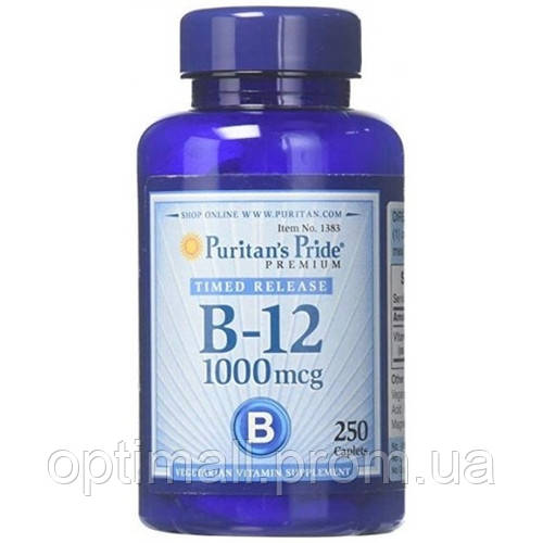 Метилкобаламин Puritan's Pride Vitamin B-12 1000 mcg 250 Caplets OP, код: 7520725 - фото 1 - id-p1922858347