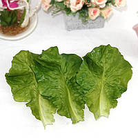Бутафория муляж имитация зелень, Искусственные листья салата 10шт, Искусственная зелень