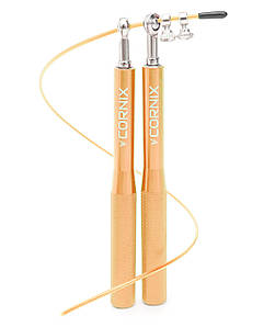 Скакалка швидкісна для кросфіту Cornix Speed Rope XR-0154 Gold Poland