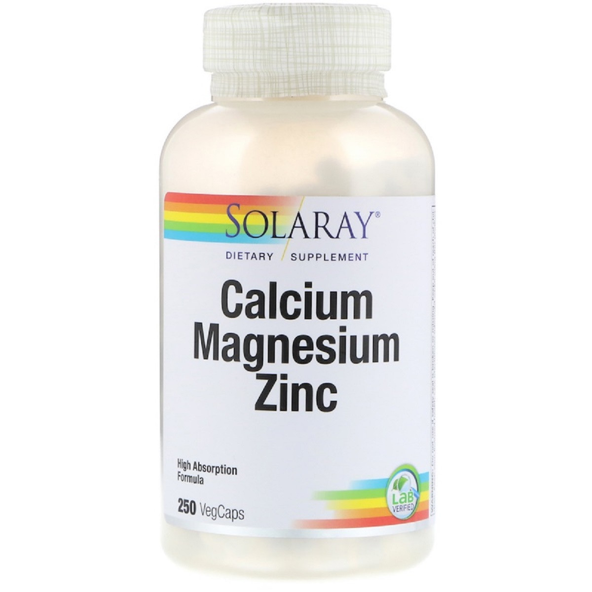 Кальций Магний Цинк, Calcium Magnesium Zinc, Solaray, 250 капсул JM, код: 7689674 - фото 1 - id-p1922960854