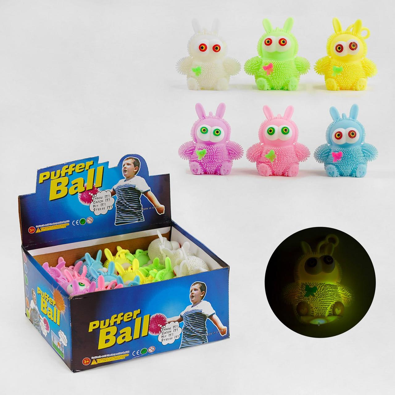 Гра антистрес С 58327 ЦІНА ЗА 12 ШТУКИ В БЛОЦІ, "Зайчик", підсвічування