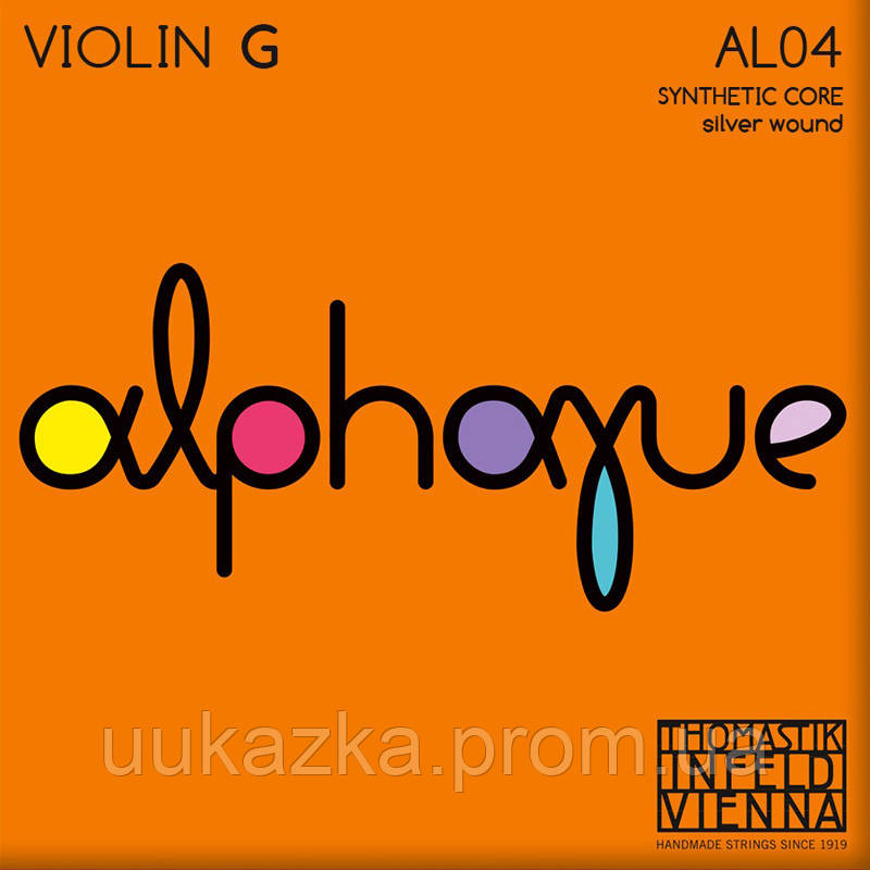 Струна Thomastik-Infeld AL04 Alphayue Synthetic Core Silver Wound 4 4 Violin G String Medium UK, код: 6556771 - фото 1 - id-p1923177996