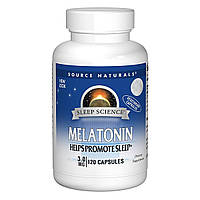 Мелатонин 3мг, Sleep Science, Source Naturals, 120 гелевых капсул GI, код: 5572138