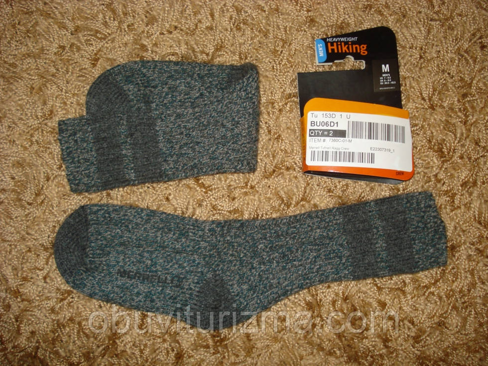 Термо-шкарпетки Merrell Tufnell Ragg Crew Socks - Wool Blend (розмір 39/40/41/42)