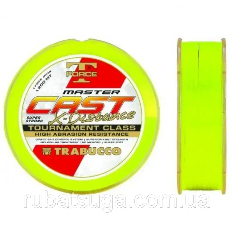 Волосінь Trabucco Master Cast X-Distance Fluo 1200m 0.30 мм 11.92 кг, фото 1