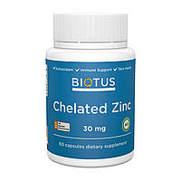 Хелатный цинк Chelated Zinc Biotus 30 мг 60 капсул JM, код: 7289514