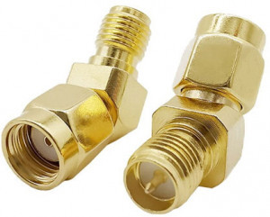 ВЧ-перехідник кутовий 135° (SMA M - RP-SMA F)