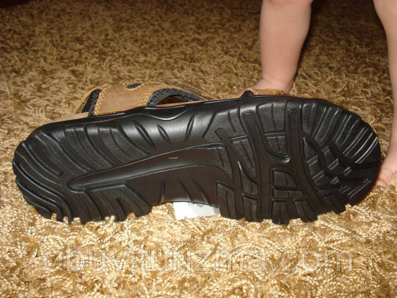 Фирменные кожаные сандалии WON светлые. №-2 (41/43/45) - фото 9 - id-p335409915