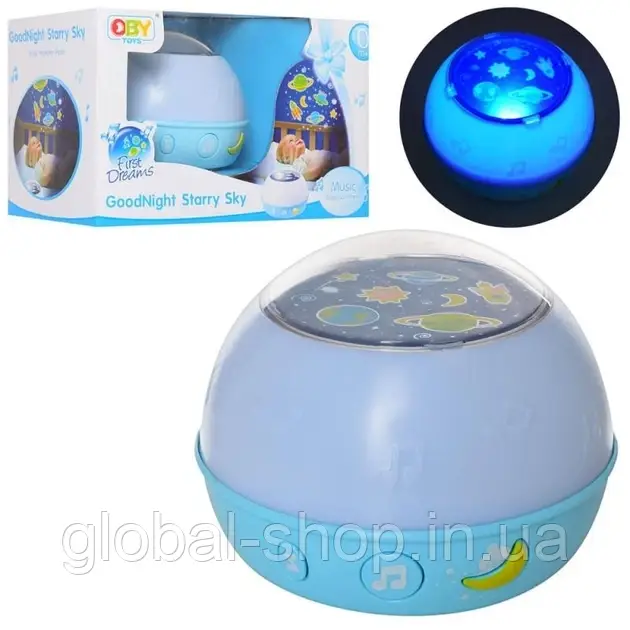 Музичний нічник з проєктором "First Dreams" OBY TOYS (O-1833B) 0+