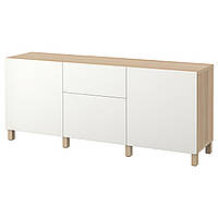 Комбинация с выдвижными ящиками IKEA BESTÅ Лаппвикен белый, 180x40x74 см, 291.956.72