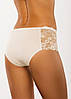 Труси жіночі бавовняні з еластичним мереживом Афина 016 середня лінія талії білі 4XL, фото 2