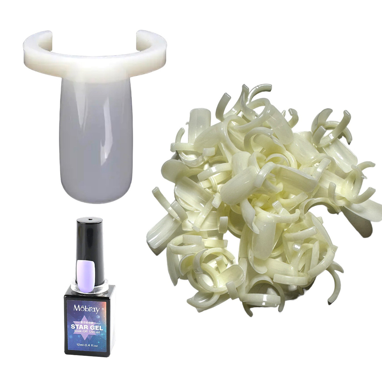 Тіпси з кільцем для зразків гель-лаку і дизайнів, упаковка 50 шт