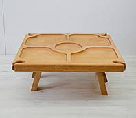Менажница столик деревянный на 5 отделений 35*34,5см