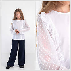 Блуза з довгими рукавами для дівчинки на зріст 140-146