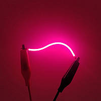 Світлодіодна нитка "філамент", гнучка, рожева, 80 мм, CZ-FILL-80P-3V-F