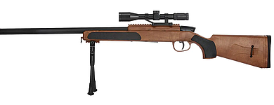 Гвинтівка снайперська пневматична  вішки з коліматорним прицілом довжина 110 см коричнева