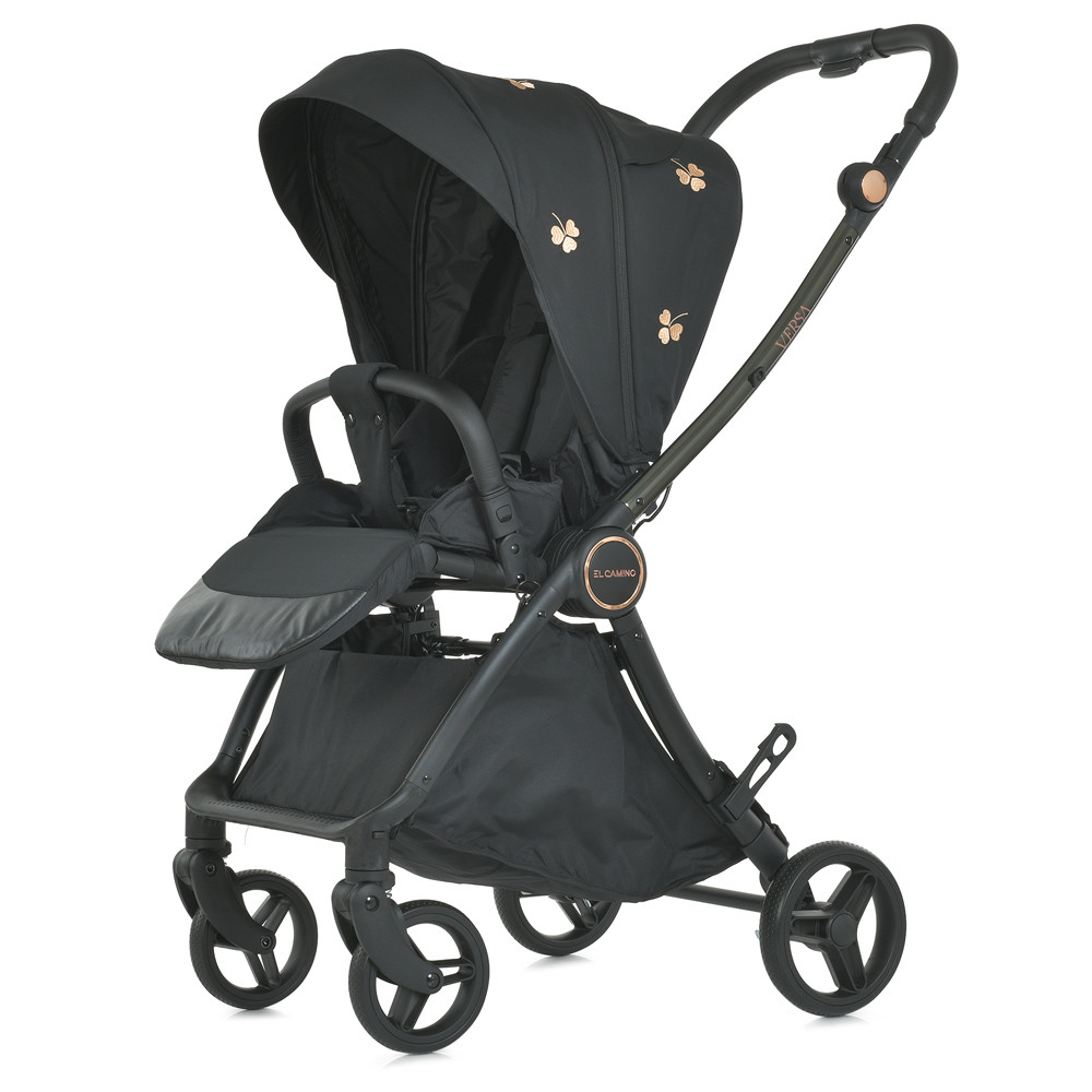 Коляска дитяча прогулянкова з реверсивним блоком El Camino ME 1078 VERSA Clover Black