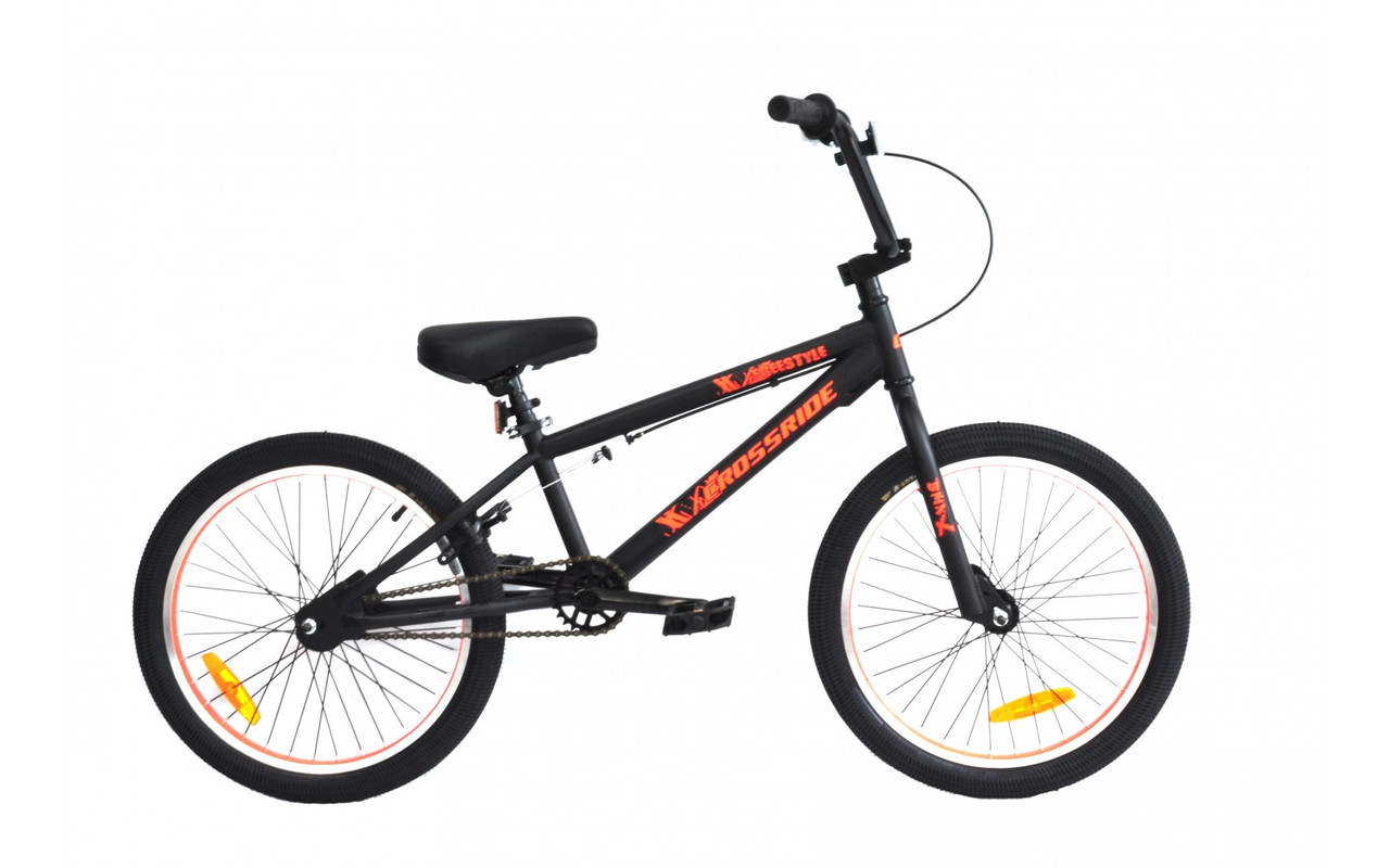 Хит! Спортивный велосипед для подростка CROSSRIDE FREESTYLE ST BMX 20" Черно-оранжевый, бмикс 20 дюймов - фото 1 - id-p1923298462