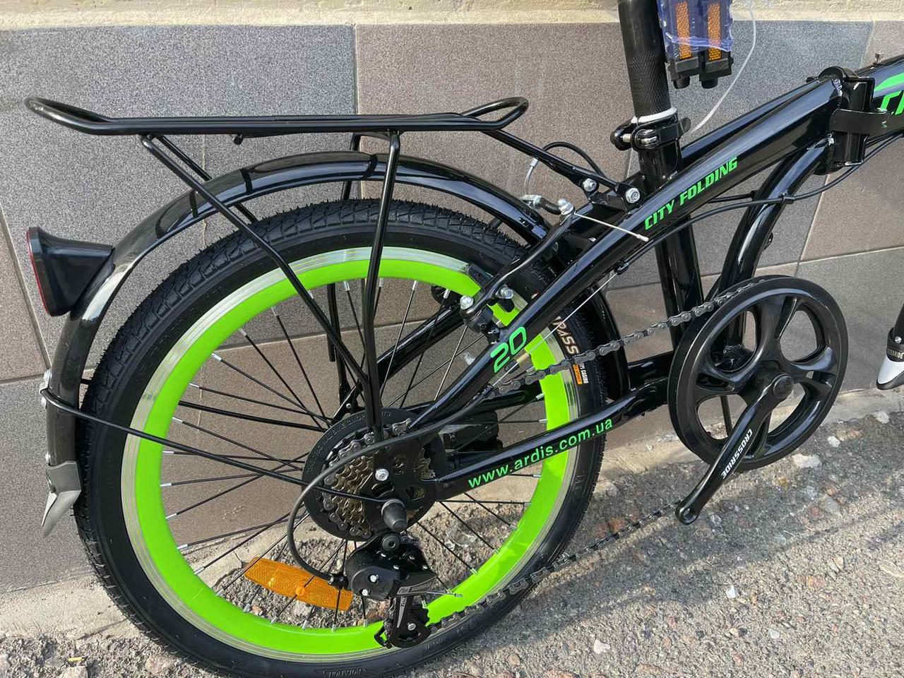 Хит! Легкий велосипед складной со скоростями для взрослых Ardis CROSSRIDE 20 FLD "CITY FOLDING" Зеленый - фото 10 - id-p1923298468