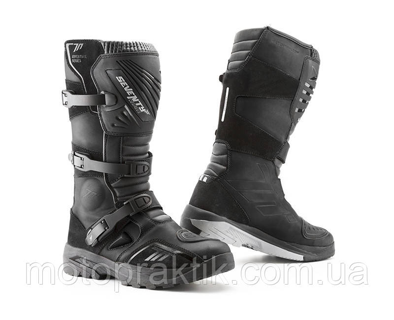 Seventy SD-BA4 Adventure Boots Black, EU39 Мотоботи ендуро із захистом