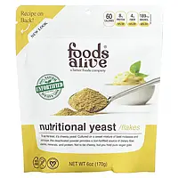 Foods Alive, суперфуд, необогащенные пищевые дрожжи, 170 г