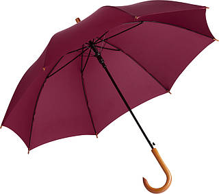 Парасолька-тростина напівавтомат з дерев'яною ручкою Fare 1132 (Bordo)
