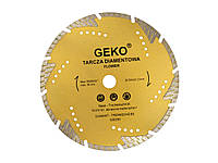 Круг реза алмазный сегментный "GEKO" profi 230 мм "flower", золотистый