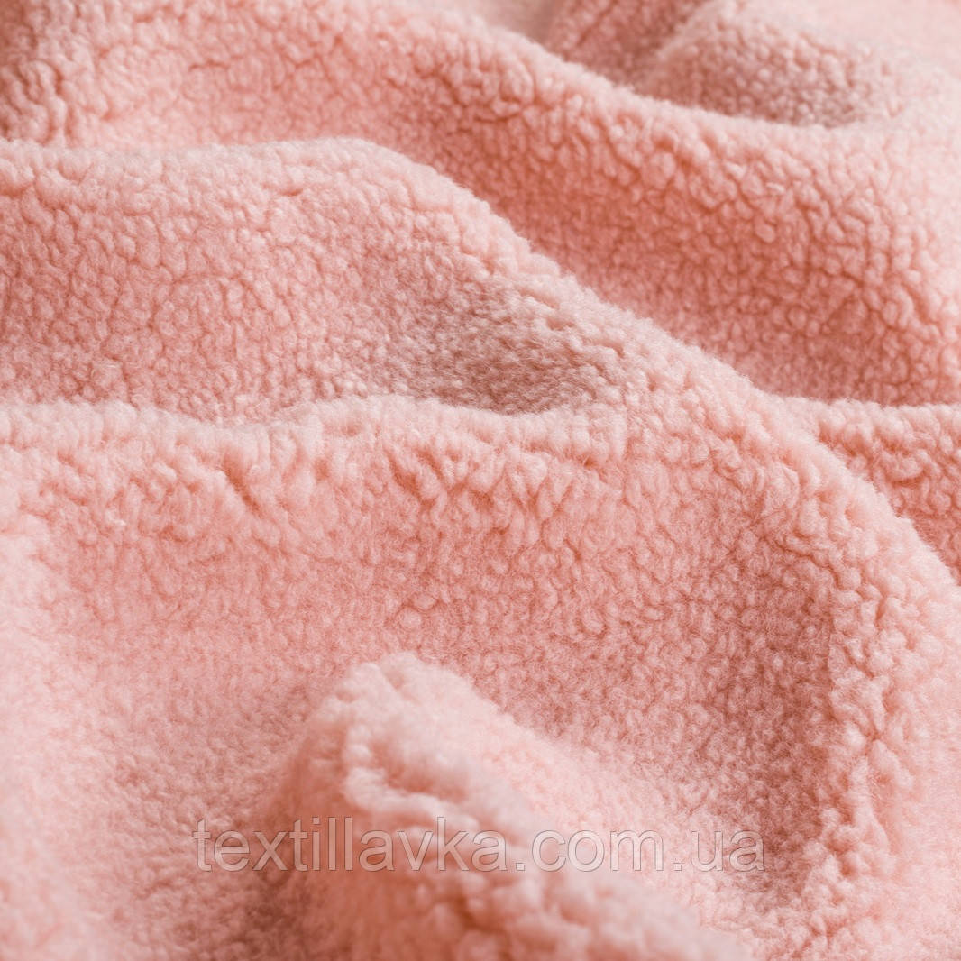 Відріз хутра для рукоділля рожевого кольору 50 см/30 см