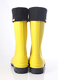 Чоловічі молодіжні гумові чоботи для полювання риболовлі дачі з утеплювачем Alisa Line жовтий розміри 41-45, фото 4