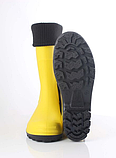 Чоловічі молодіжні гумові чоботи для полювання риболовлі дачі з утеплювачем Alisa Line жовтий розміри 41-45, фото 6