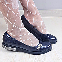 Туфлі для дівчинки сині лякові тм Тому.М розмір 36 - устілка 24 см