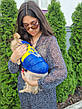 Жилетка для собачки, світловідштовхувальна, з гербом України Сіра, фото 3